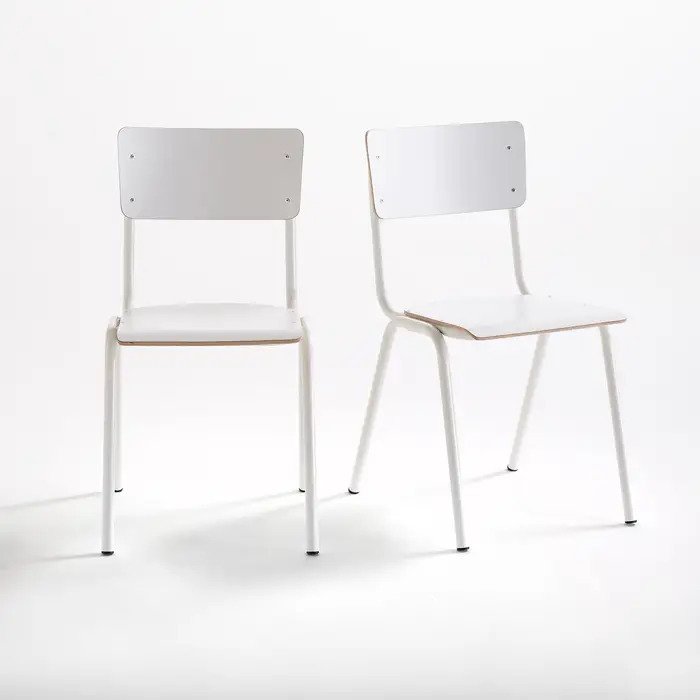Набор из двух стульев Hiba белого цвета 