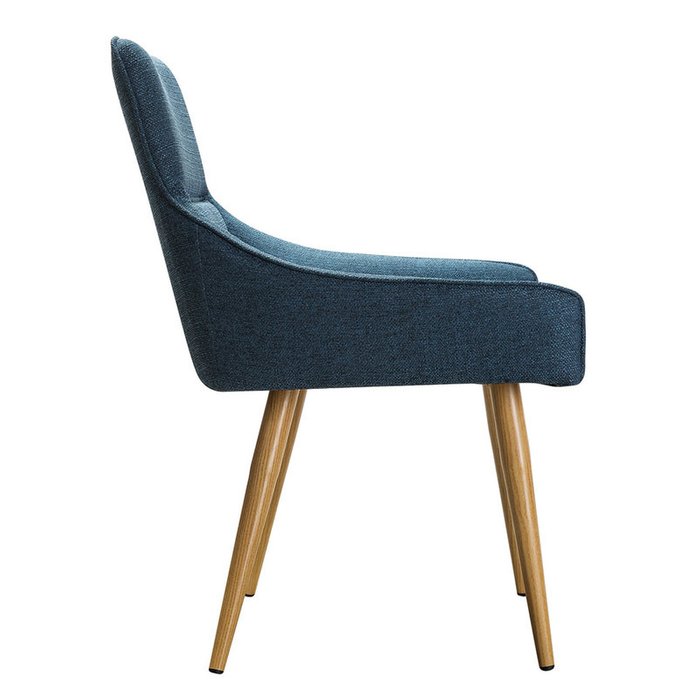 Кресло Jean Блю Арт Натур с обивкой из синей рогожки - лучшие Обеденные стулья в INMYROOM