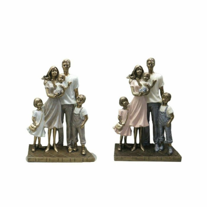 Декоративная фигура 24 x 11,5 x 34 cm Разноцветный Семья (2 штук)