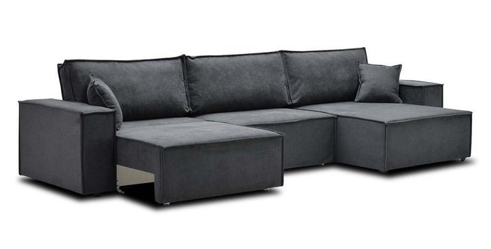 Угловой диван-кровать Фабио MAX серого цвета - купить Угловые диваны по цене 75400.0