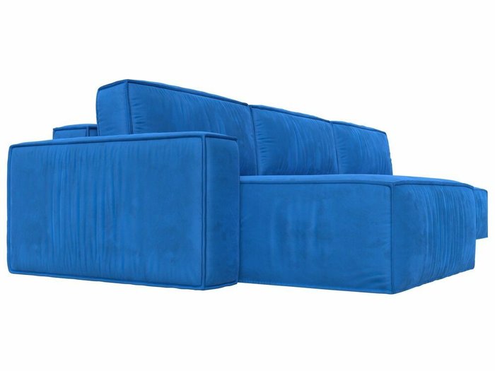 Угловой диван-кровать Прага модерн лонг голубого цвета левый угол - лучшие Угловые диваны в INMYROOM