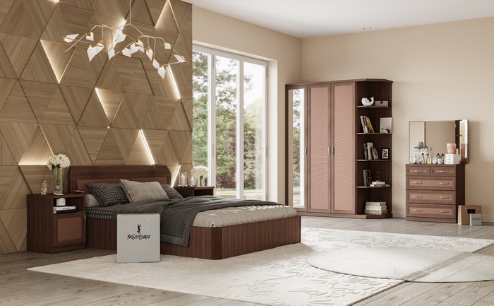 Кровать Магна 180х200 коричневого цвета с подъемным механизмом - лучшие Кровати для спальни в INMYROOM