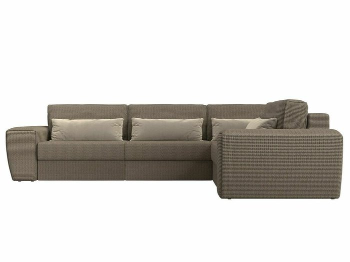 Угловой диван-кровать Лига 008 Long бежево-коричневого цвета правый угол - купить Угловые диваны по цене 82999.0