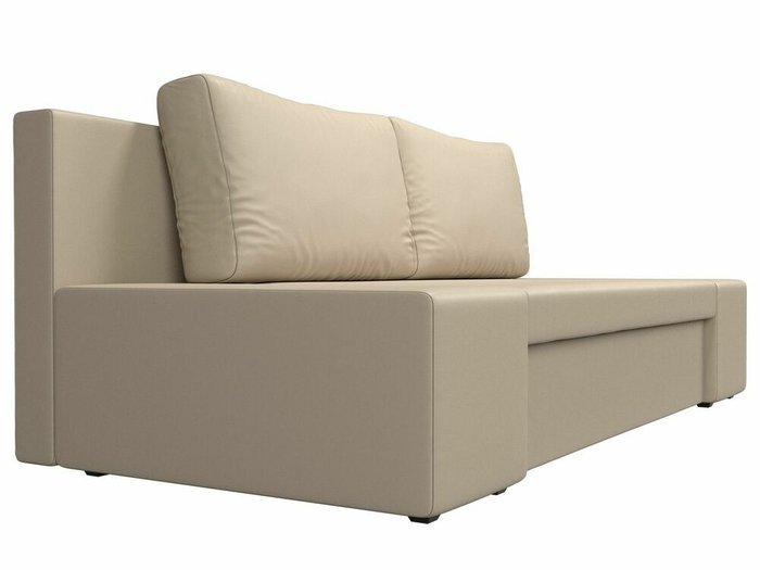 Прямой диван-кровать Сан Марко бежевого цвета (экокожа) - лучшие Прямые диваны в INMYROOM