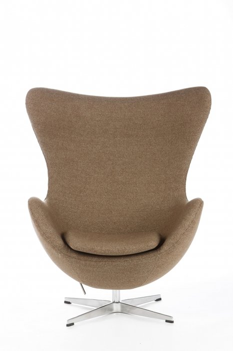 Кресло Egg бежево-коричневое ткань - купить Интерьерные кресла по цене 39900.0