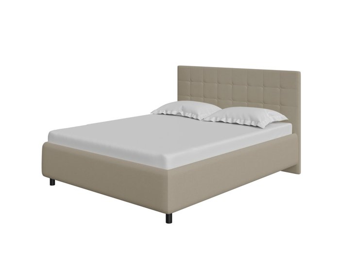 Кровать Como Veda 1 180х200 бежевого цвета (рогожка)