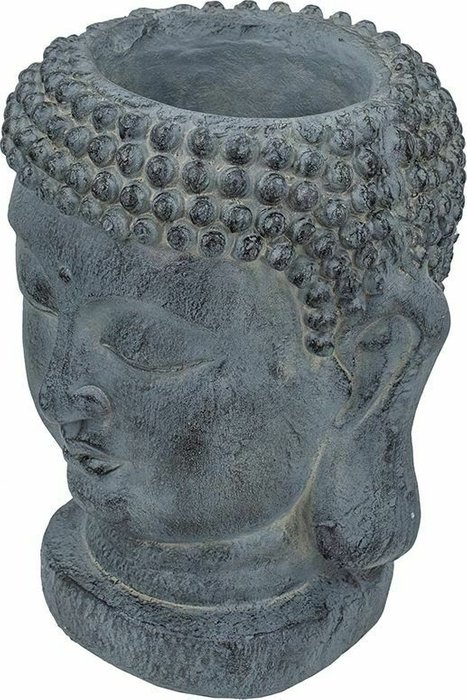Кашпо Голова Будды темно-серого цвета - купить Кашпо и горшки по цене 6450.0