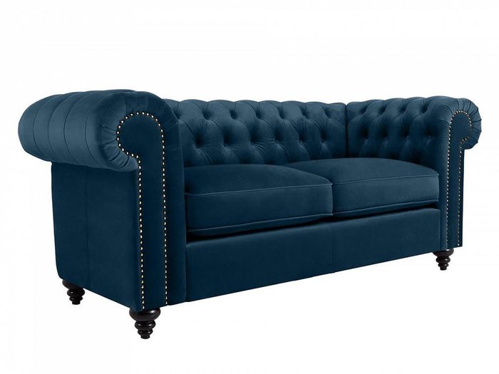 Диван Chester Classic темно-синего цвета - купить Прямые диваны по цене 86940.0
