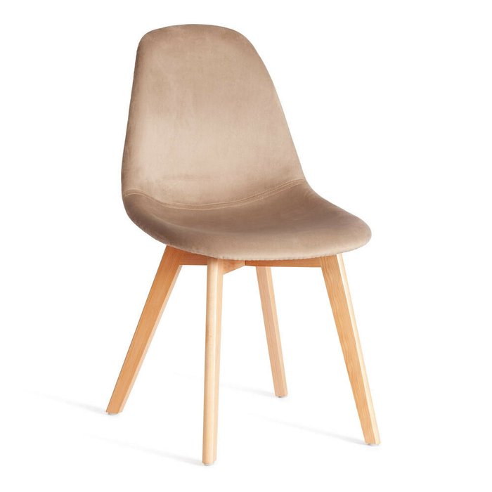 Комплект из четырех стульев Cindy Soft бежево-коричневого цвета - купить Обеденные стулья по цене 17840.0