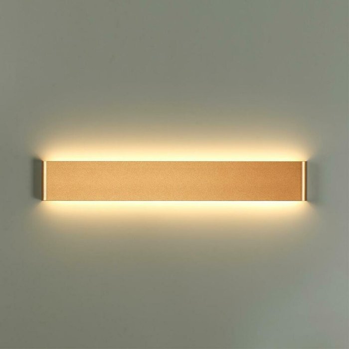 Светодиодный настенный светильник Framant S золотого цвета - лучшие Бра и настенные светильники в INMYROOM