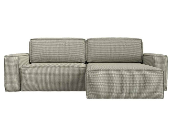Угловой диван-кровать Прага классик серо-бежевого цвета правый угол - купить Угловые диваны по цене 75999.0