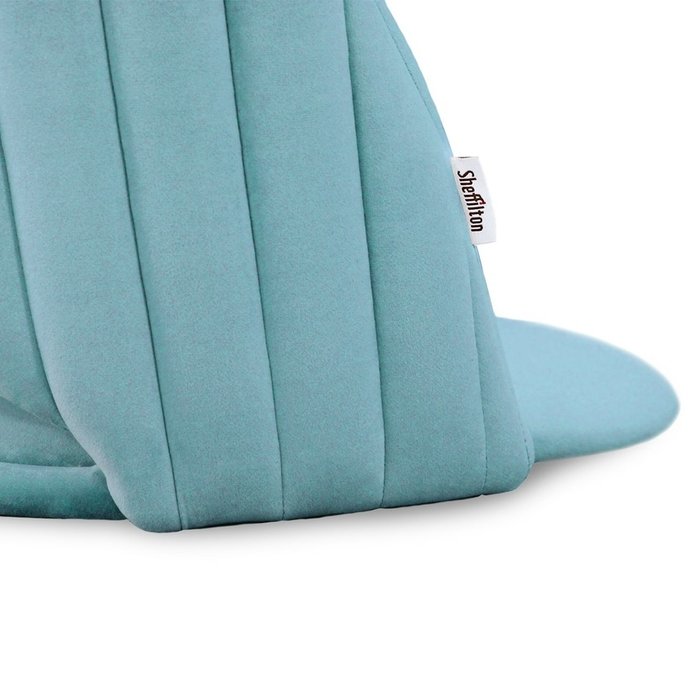 Стул полубарный голубого цвета на деревянных ножках - купить Барные стулья по цене 16355.0