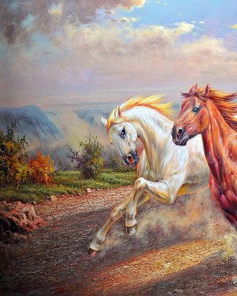Декоративная картина на холсте "Дикие лошади" - лучшие Принты в INMYROOM