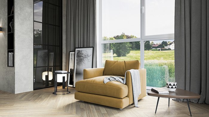 Кресло Ибица желтого цвета - лучшие Интерьерные кресла в INMYROOM