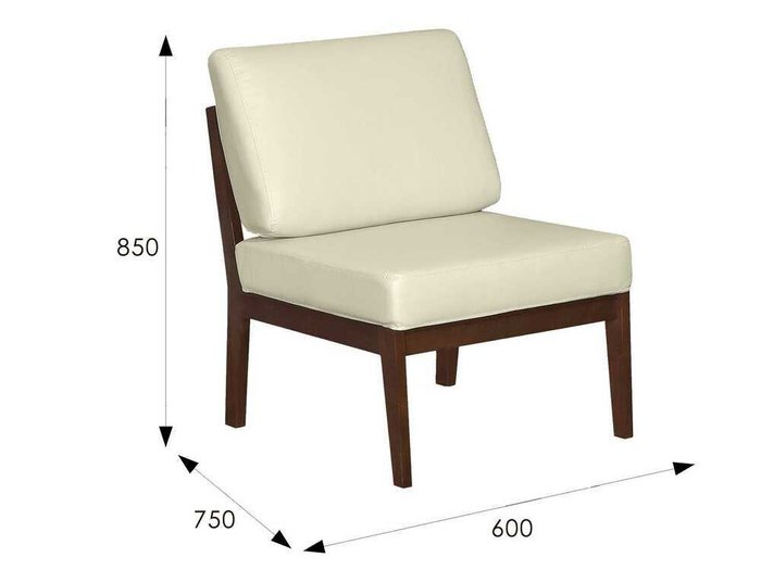 Кресло Массив кремового цвета - купить Интерьерные кресла по цене 10854.0