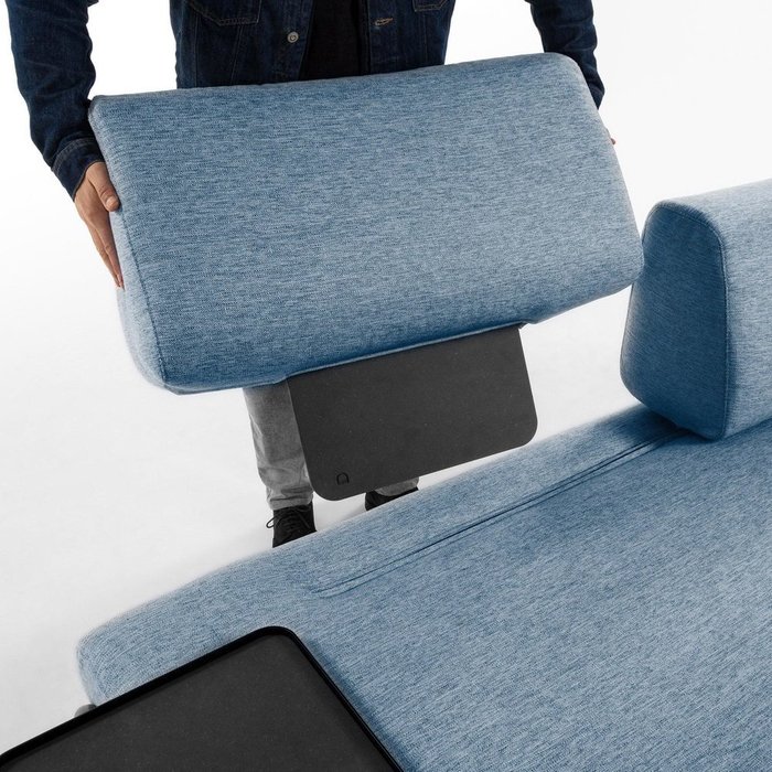 Подушка-подлокотник Compo синего цвета - купить Декоративные подушки по цене 16990.0