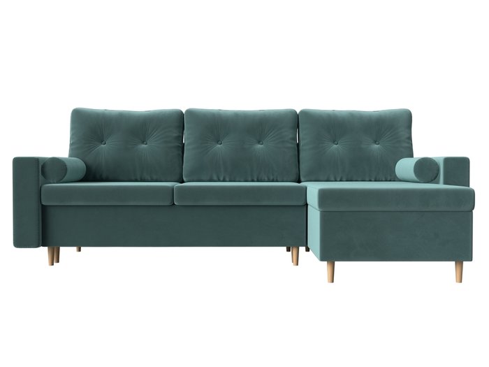 Угловой диван-кровать Белфаст бирюзового цвета  правый угол - купить Угловые диваны по цене 52999.0