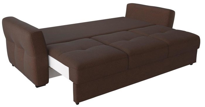 Диван-кровать прямой Манхеттен Choco темно-коричневоого цвета  - купить Прямые диваны по цене 26350.0