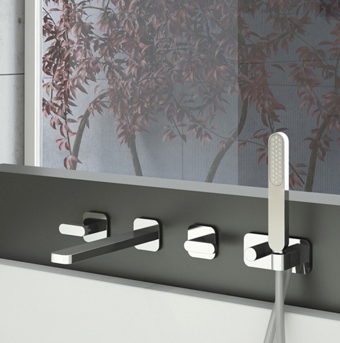 Смеситель для ванны Webert Living LV720901015, хром - лучшие Смесители для ванны в INMYROOM