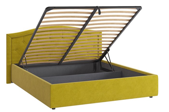 Кровать Верона 2 160х200 желто-зеленого цвета с подъемным механизмом - лучшие Кровати для спальни в INMYROOM