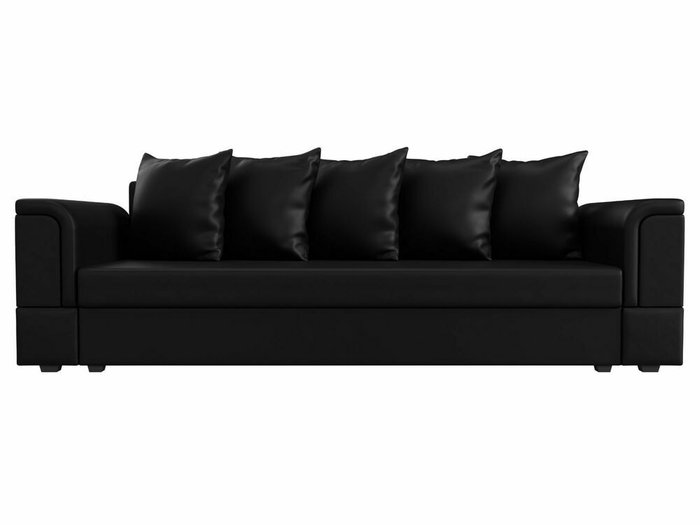 Диван-кровать Лига 005 черного цвета (экокожа) - купить Прямые диваны по цене 28999.0