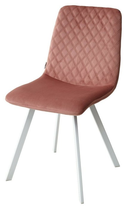Стул Daiquiri розового цвета с белыми ножками - лучшие Обеденные стулья в INMYROOM