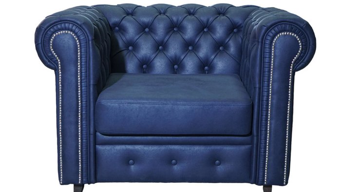 Кресло Честер синего цвета - купить Интерьерные кресла по цене 29104.0