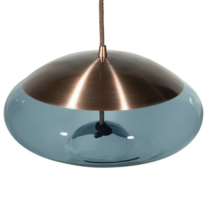 Подвесной светодиодный светильник Knot со стеклянным плафоном голубого цвета - лучшие Подвесные светильники в INMYROOM