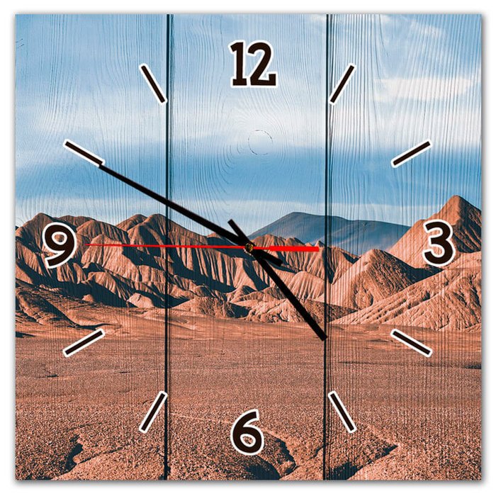 Настенные часы Северная Аргентина из массива сосны 40х40