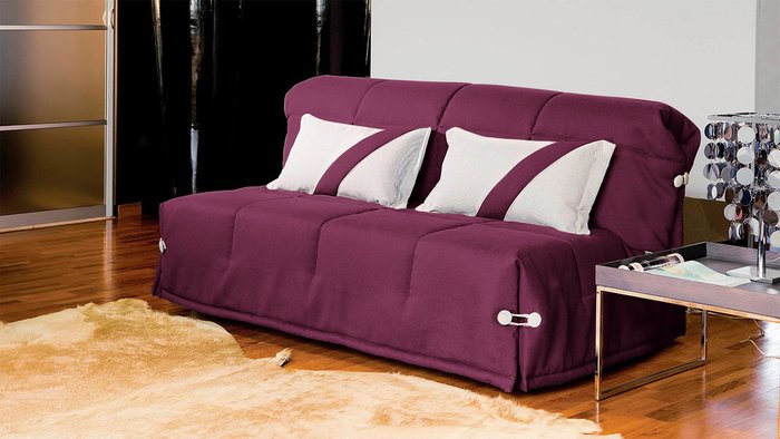 Диван-кровать Корона фиолетового цвета - купить Прямые диваны по цене 63800.0