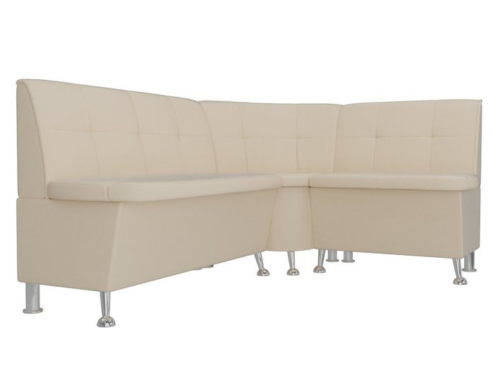 Угловой диван Феникс бежевого цвета (экокожа) правый угол - лучшие Угловые диваны в INMYROOM