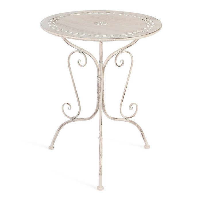 Набор из стола и двух стульев Secret de Maison Monique антично-белого цвета - купить Комплекты для сада и дачи по цене 16660.0