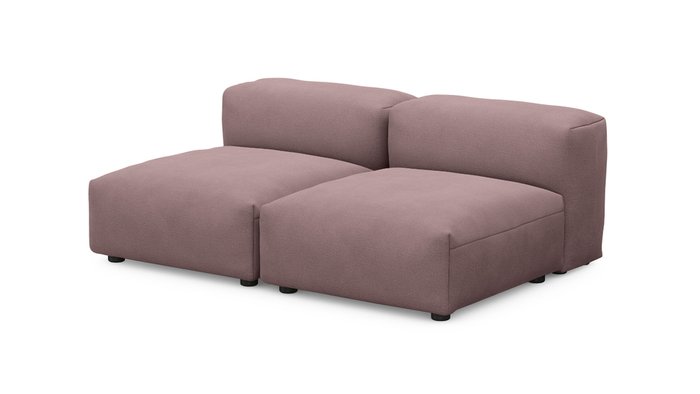 Прямой диван Фиджи малый темно-розового цвета - купить Прямые диваны по цене 39700.0