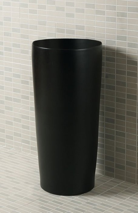 Раковина напольная SantiLine черного цвета круглая 41х41 - купить Раковины для ванной комнаты по цене 49725.0