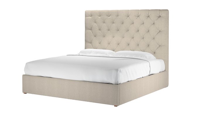 Кровать Сиена 140х200 бежевого цвета - купить Кровати для спальни по цене 54900.0