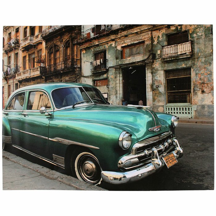 Постер Cuba Car цвета мультикор Постер Cuba Car цвета мультикор