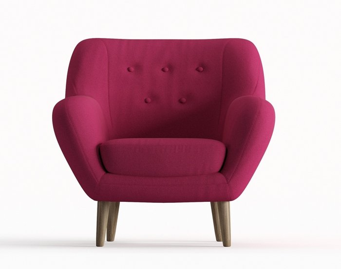 Кресло Cloudy в обивке из велюра цвета фуксия - купить Интерьерные кресла по цене 15250.0