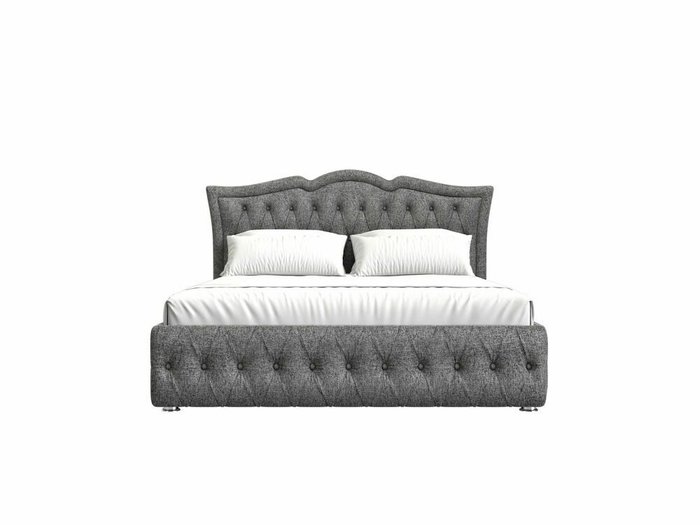 Кровать Герда 180х200 серого цвета с подъемным механизмом - купить Кровати для спальни по цене 90999.0