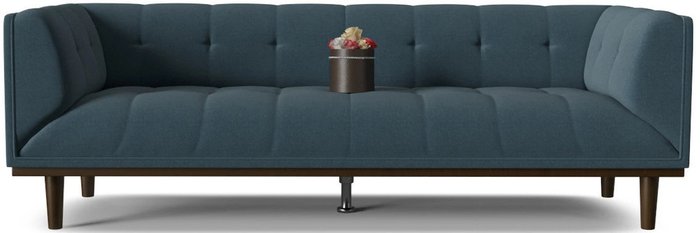 Диван прямой Гранд синего цвета - лучшие Прямые диваны в INMYROOM
