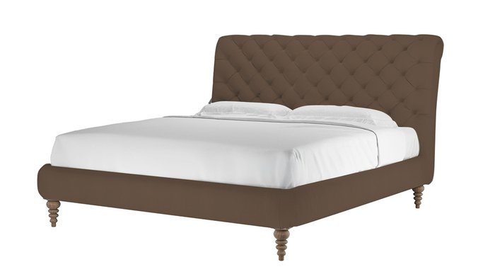 Кровать Тренто 180х200 коричневого цвета - купить Кровати для спальни по цене 63000.0
