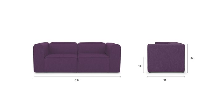 Модульный диван Метрополис L violet - купить Прямые диваны по цене 151604.0