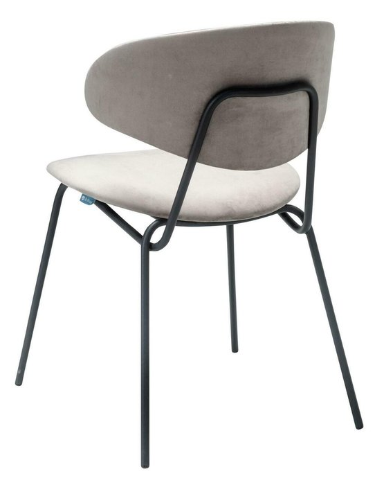 Стул Calipso серого цвета с черными ножками - лучшие Обеденные стулья в INMYROOM