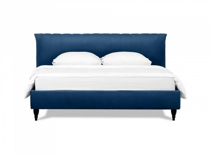 Кровать Queen II Anastasia L 160х200 темно-синего цвета - купить Кровати для спальни по цене 59760.0