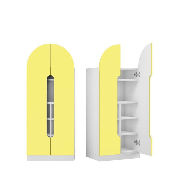 Шкаф Арк 1 S желто-белого цвета