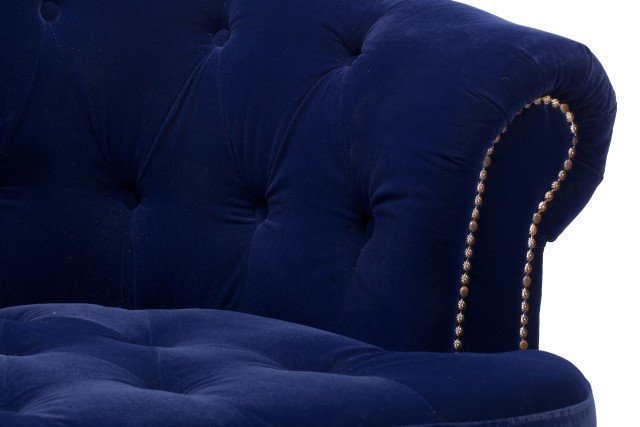 Диван Victoria синего цвета - купить Прямые диваны по цене 92000.0