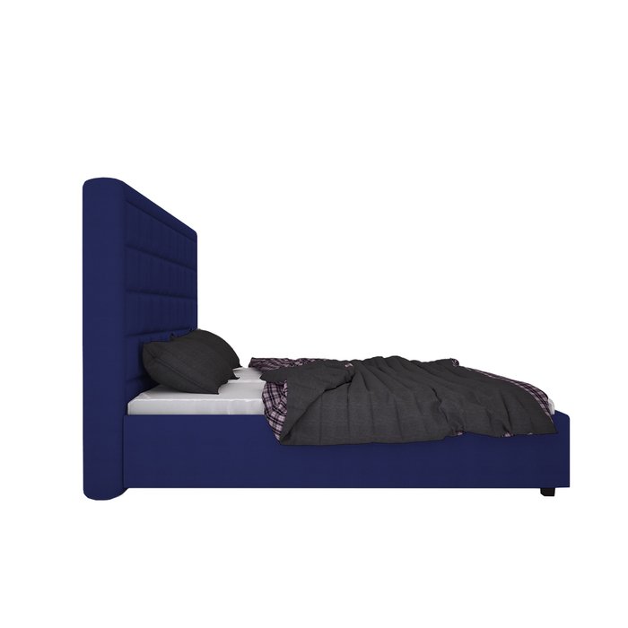 Кровать Elizabeth Велюр Синий 200х200 - лучшие Кровати для спальни в INMYROOM