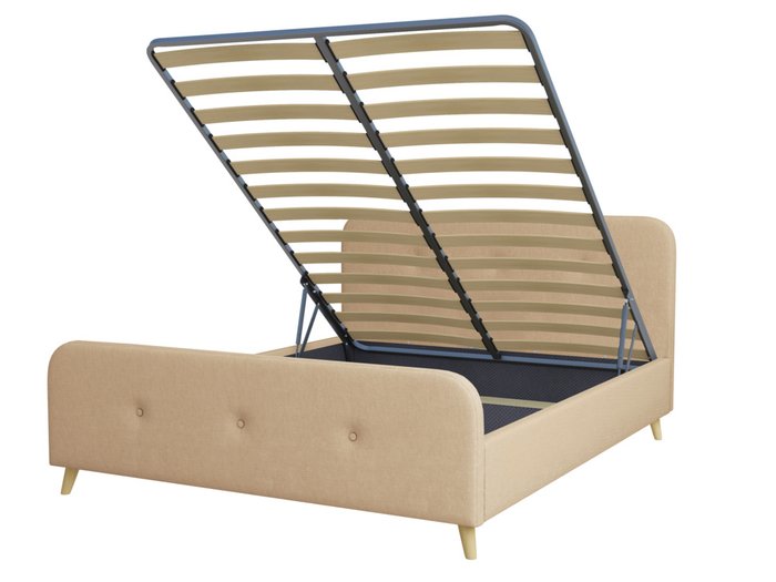Кровать Raguza 180х200 бежевого цвета с подъемным механизмом - купить Кровати для спальни по цене 39102.0