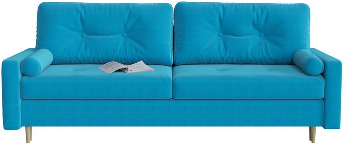 Диван-кровать Белфаст Azur голубого цвета - купить Прямые диваны по цене 18700.0