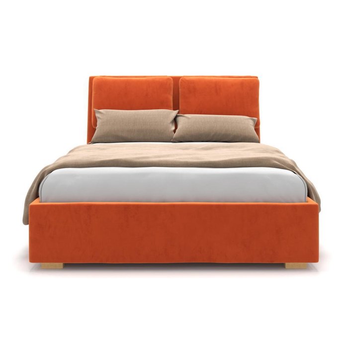 Кровать Parc с подъемным механизмом оранжевая 200х200 - лучшие Кровати для спальни в INMYROOM