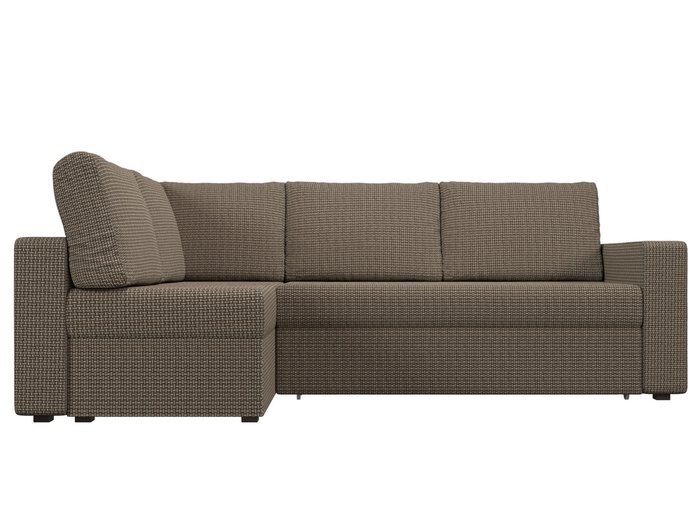 Угловой диван-кровать Оливер бежево-коричневого цвета левый угол - купить Угловые диваны по цене 48999.0